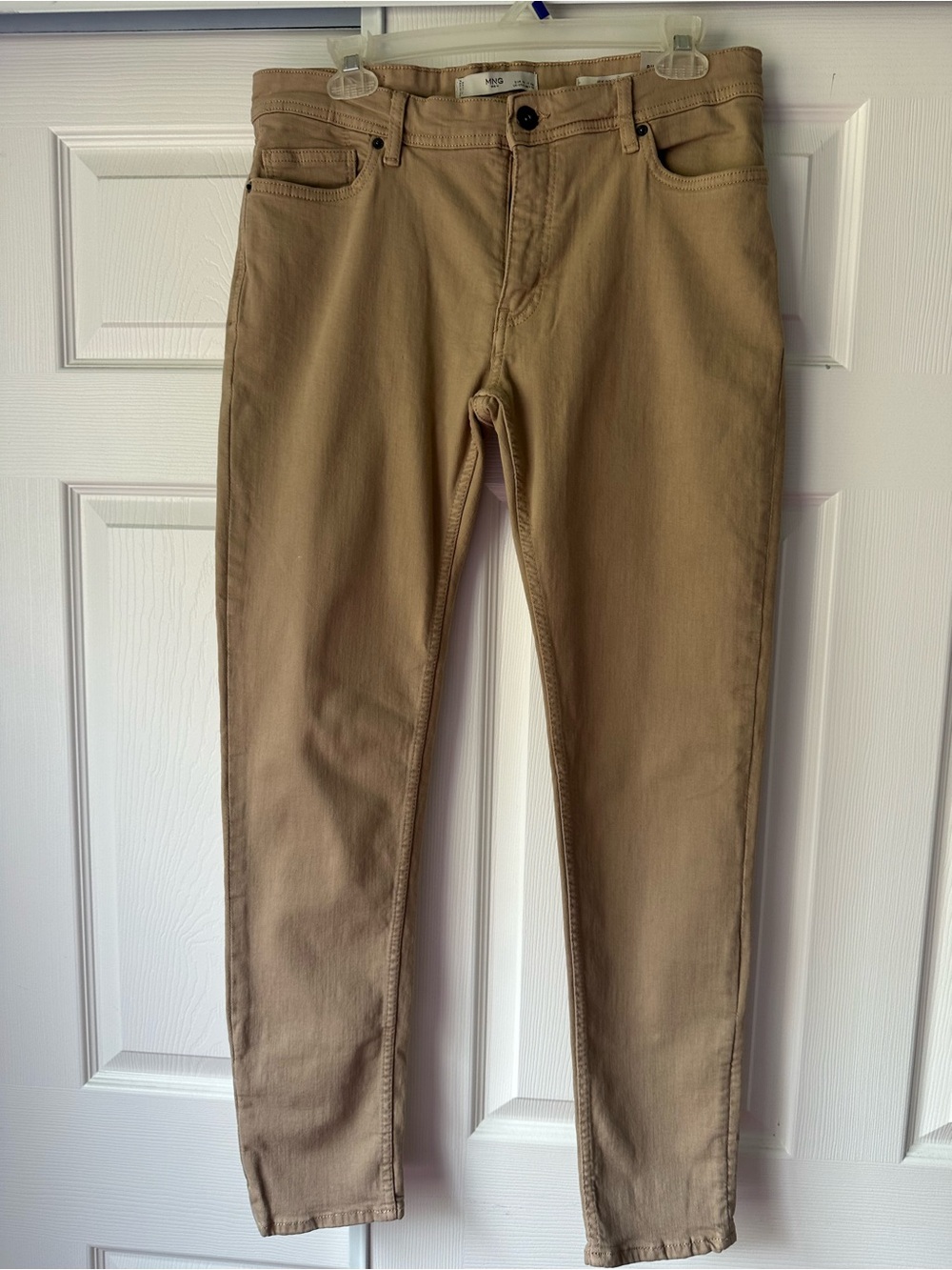 Mango Men's Slim Fit Chino Pants in Khaki